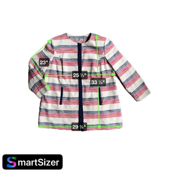 Tahari Womens Striped Open Front Jacket Blazer 18W Striped Career Oversized - Picture 2 of 8